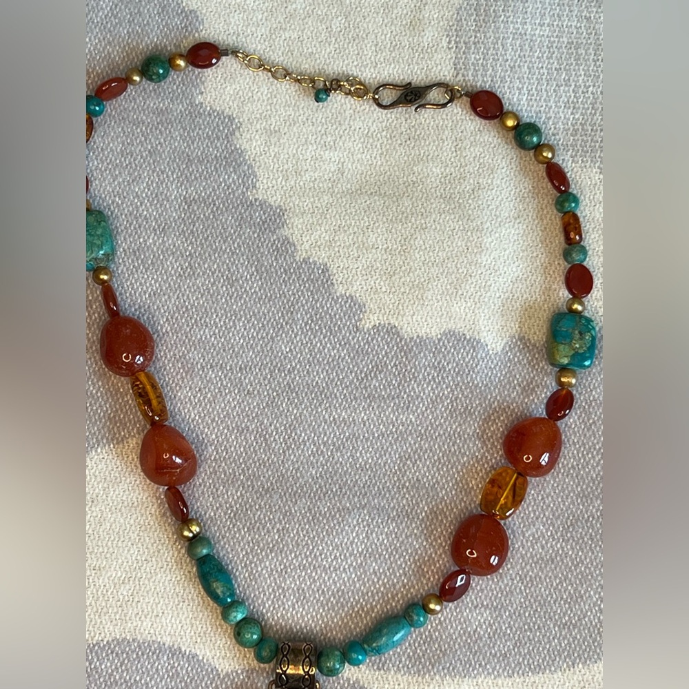 Studio Barse Turquoise and Red Necklace - Picture 8 of 10